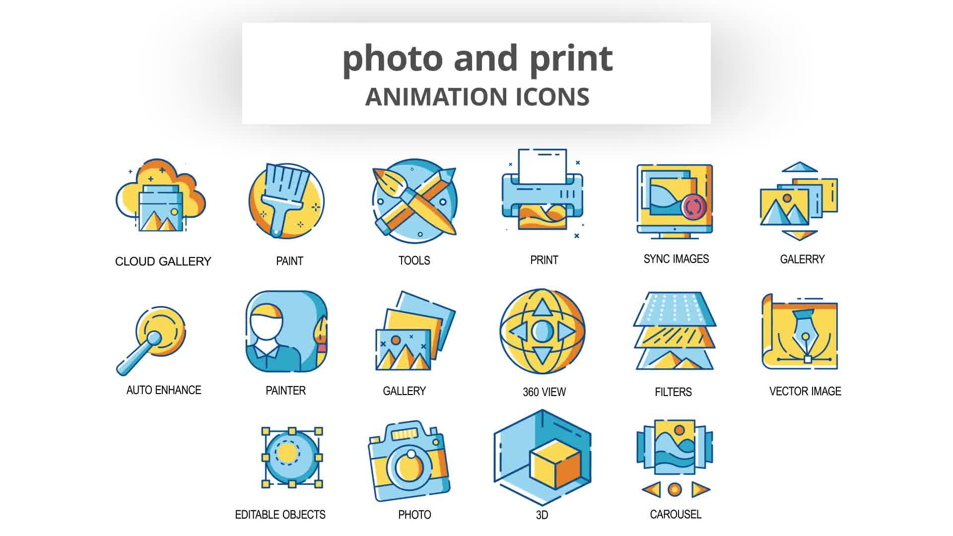 Photo & Print Animation Icons Videohive 30260968 After Effects Image 10