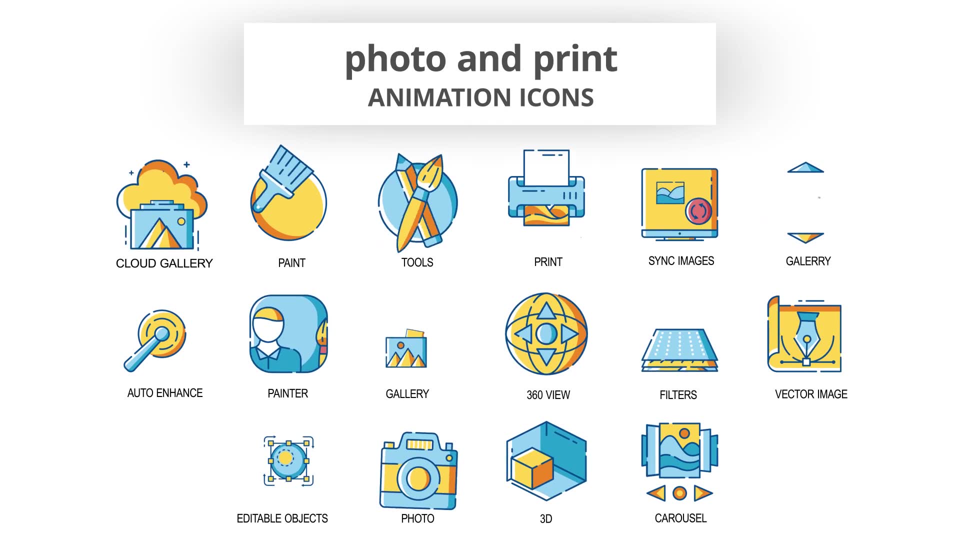 Photo & Print Animation Icons Videohive 30260968 After Effects Image 6