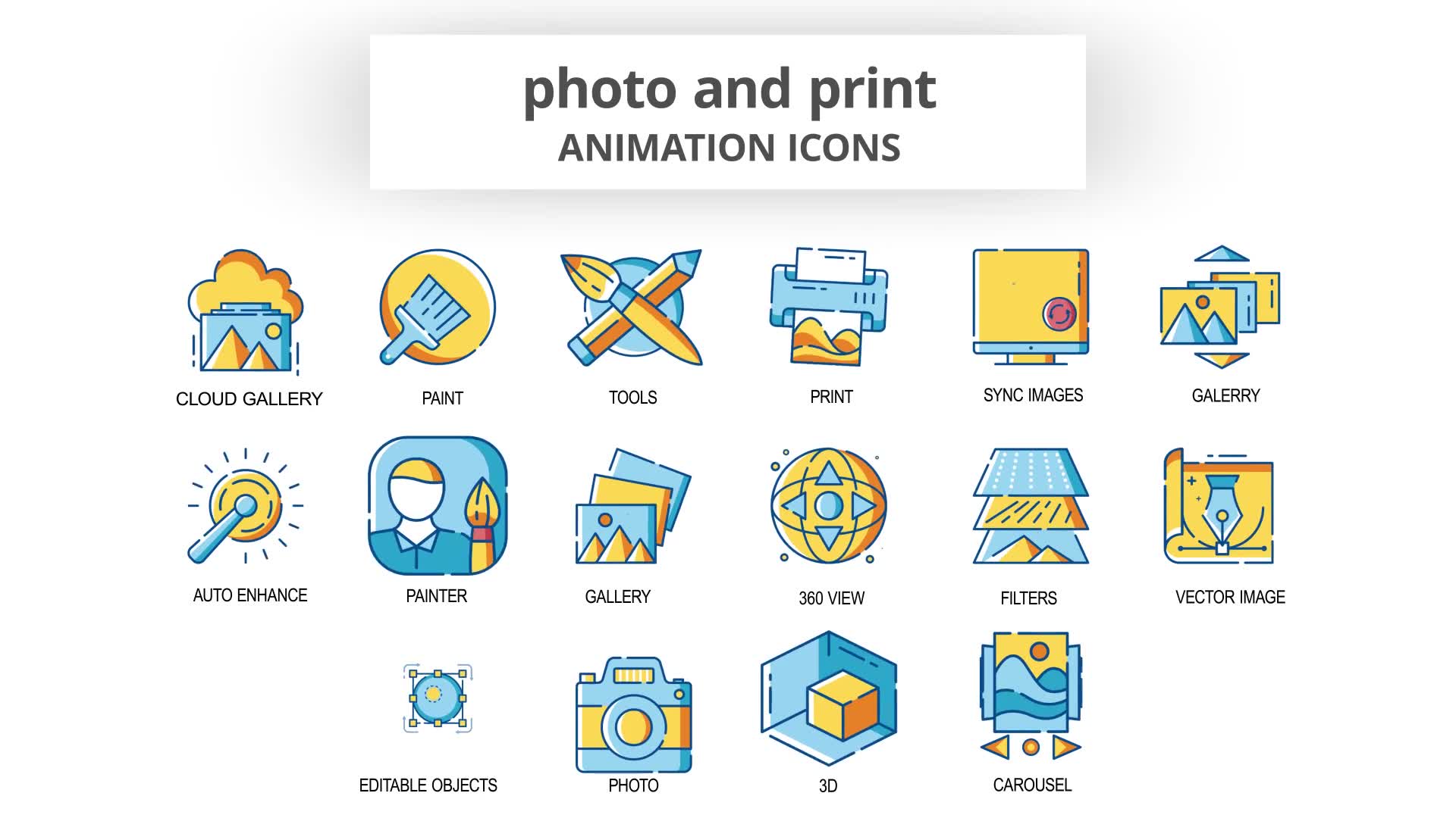 Photo & Print Animation Icons Videohive 30260968 After Effects Image 7