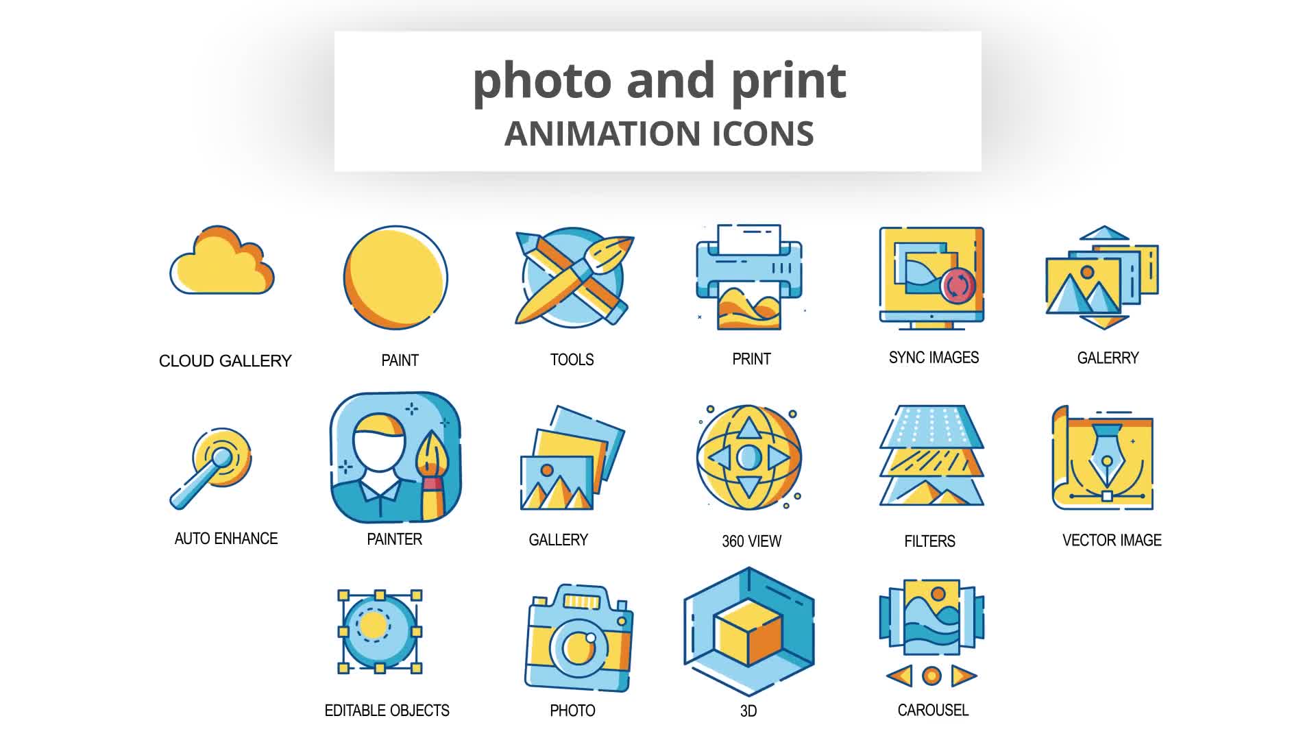 Photo & Print Animation Icons Videohive 30260968 After Effects Image 8