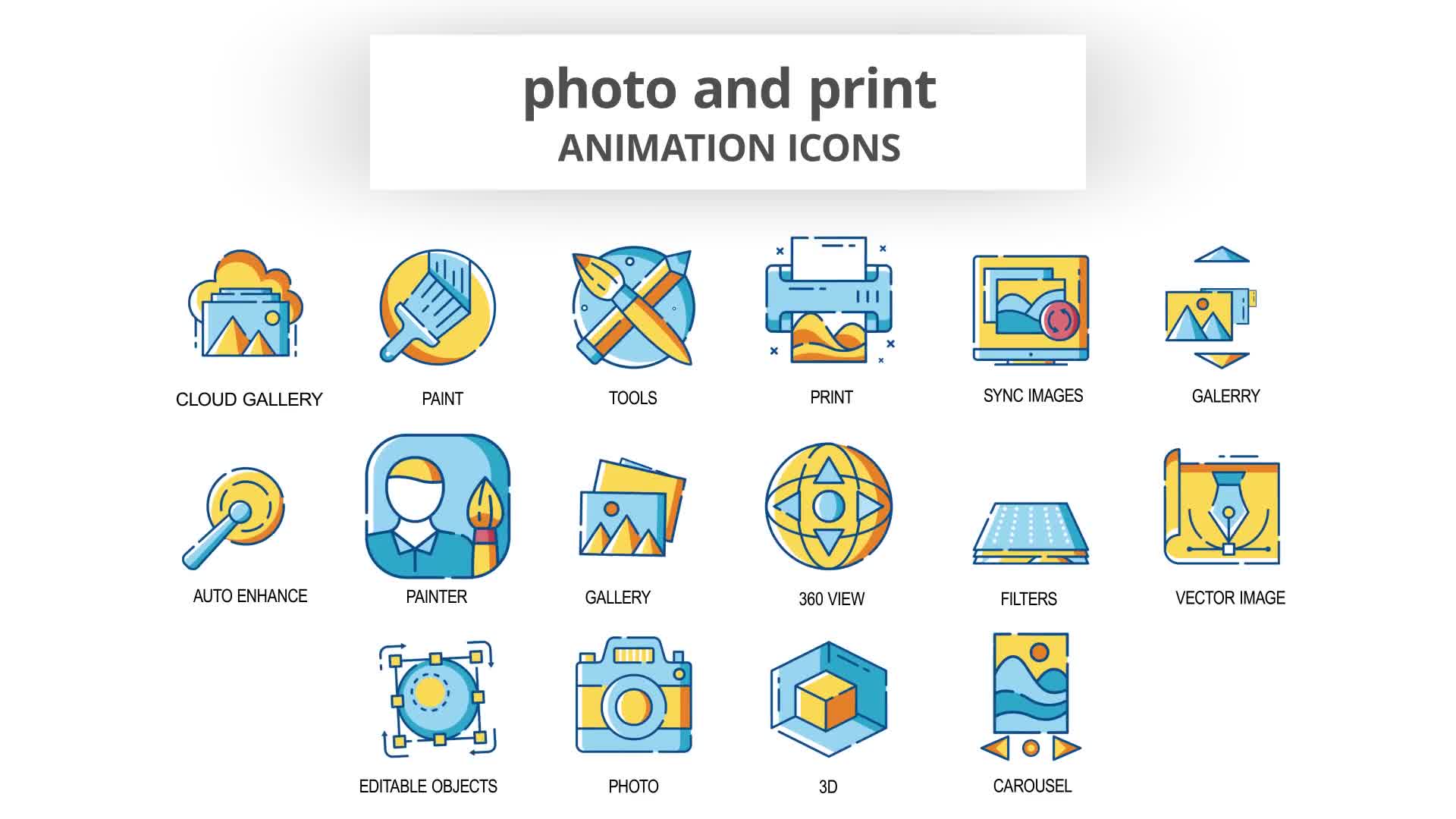 Photo & Print Animation Icons Videohive 30260968 After Effects Image 9