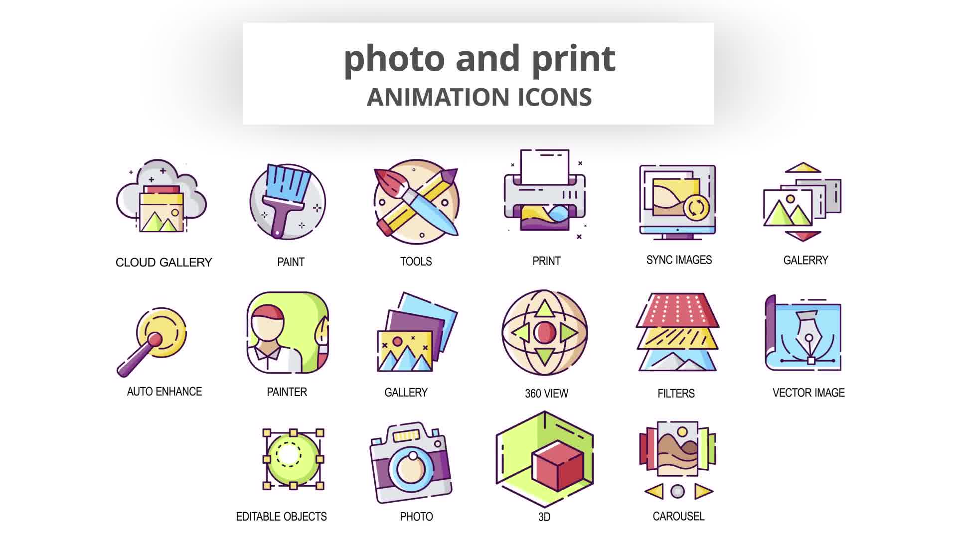 Photo & Print Animation Icons Videohive 30041645 After Effects Image 10