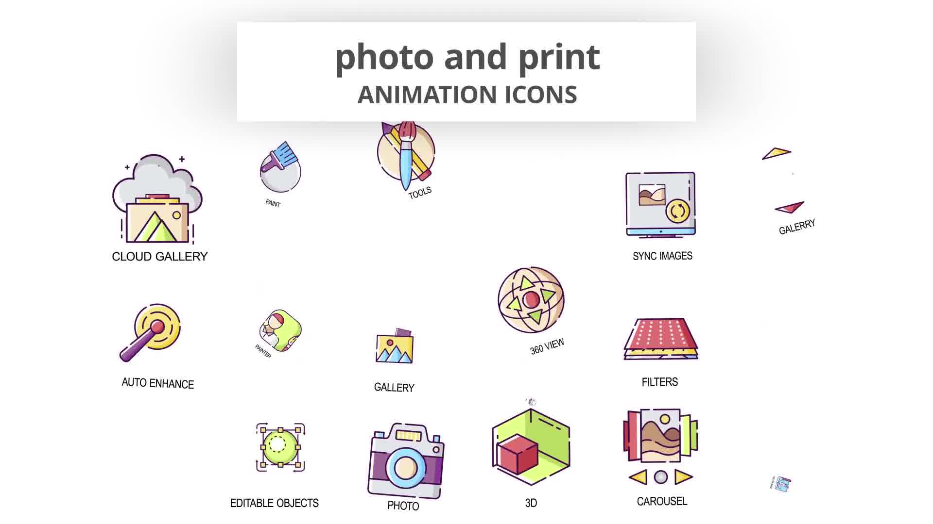 Photo & Print Animation Icons Videohive 30041645 After Effects Image 11