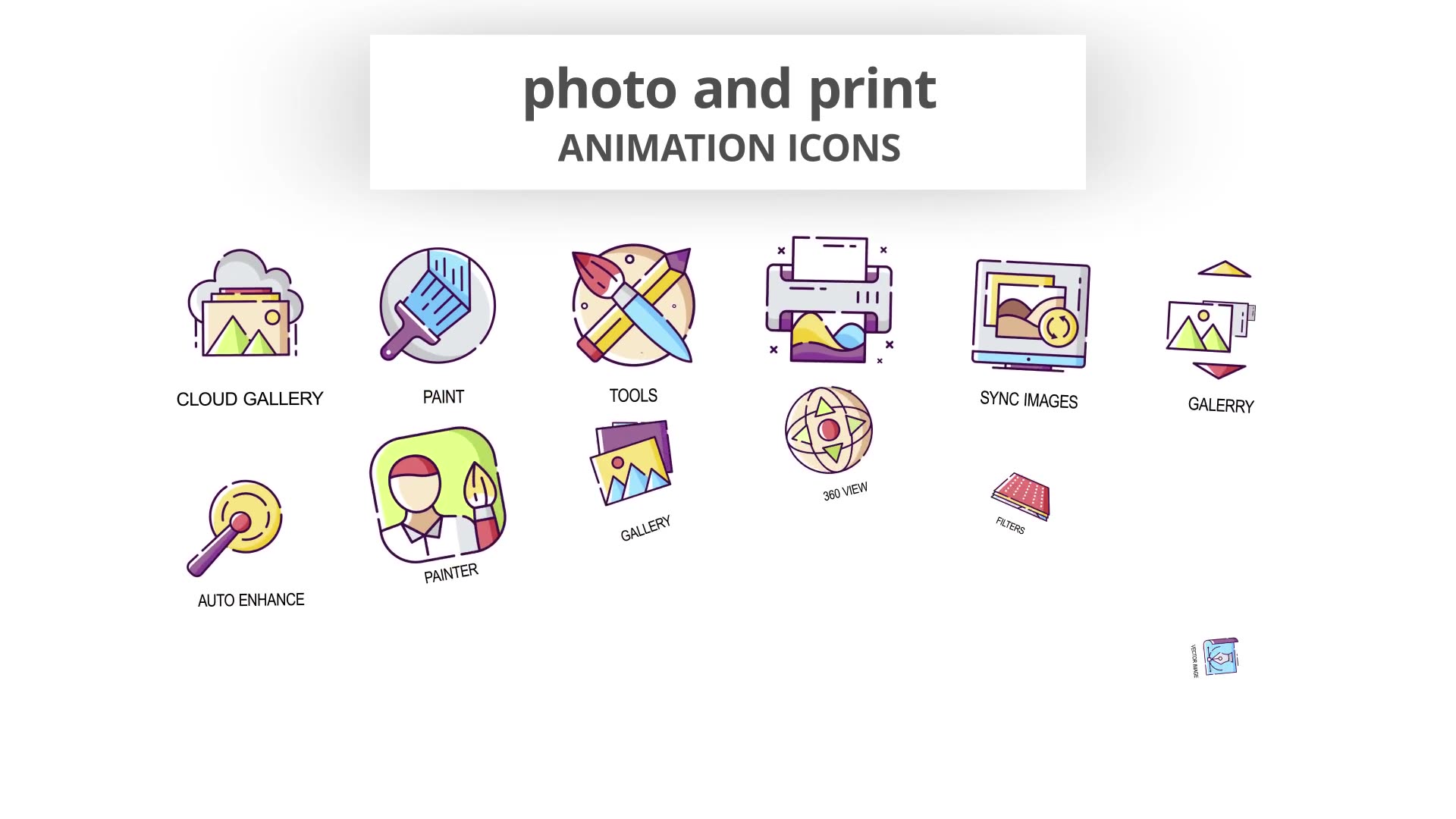 Photo & Print Animation Icons Videohive 30041645 After Effects Image 4