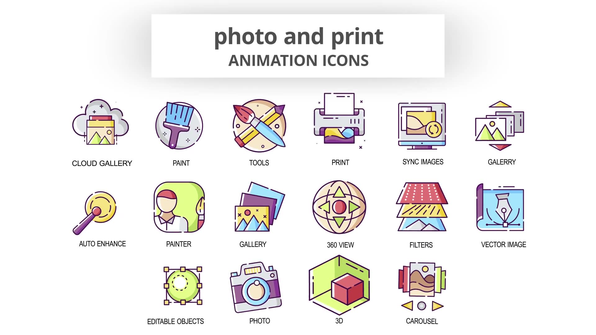 Photo & Print Animation Icons Videohive 30041645 After Effects Image 5