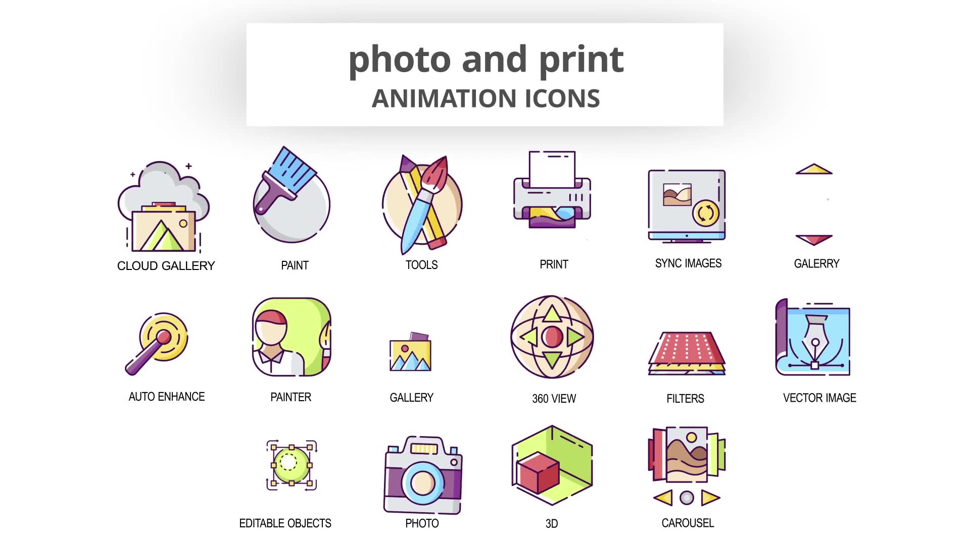 Photo & Print Animation Icons Videohive 30041645 After Effects Image 6