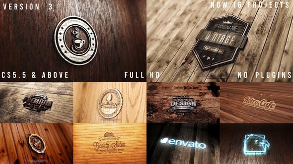 Photo Realistic Logo Mockup Pack 02 : Wood Pack ( Version 3 : Neon ) - Videohive Download 14347223