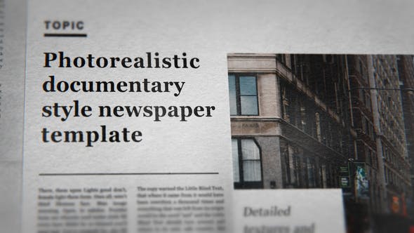 Photorealistic Modern Newspaper template - Download 26605013 Videohive