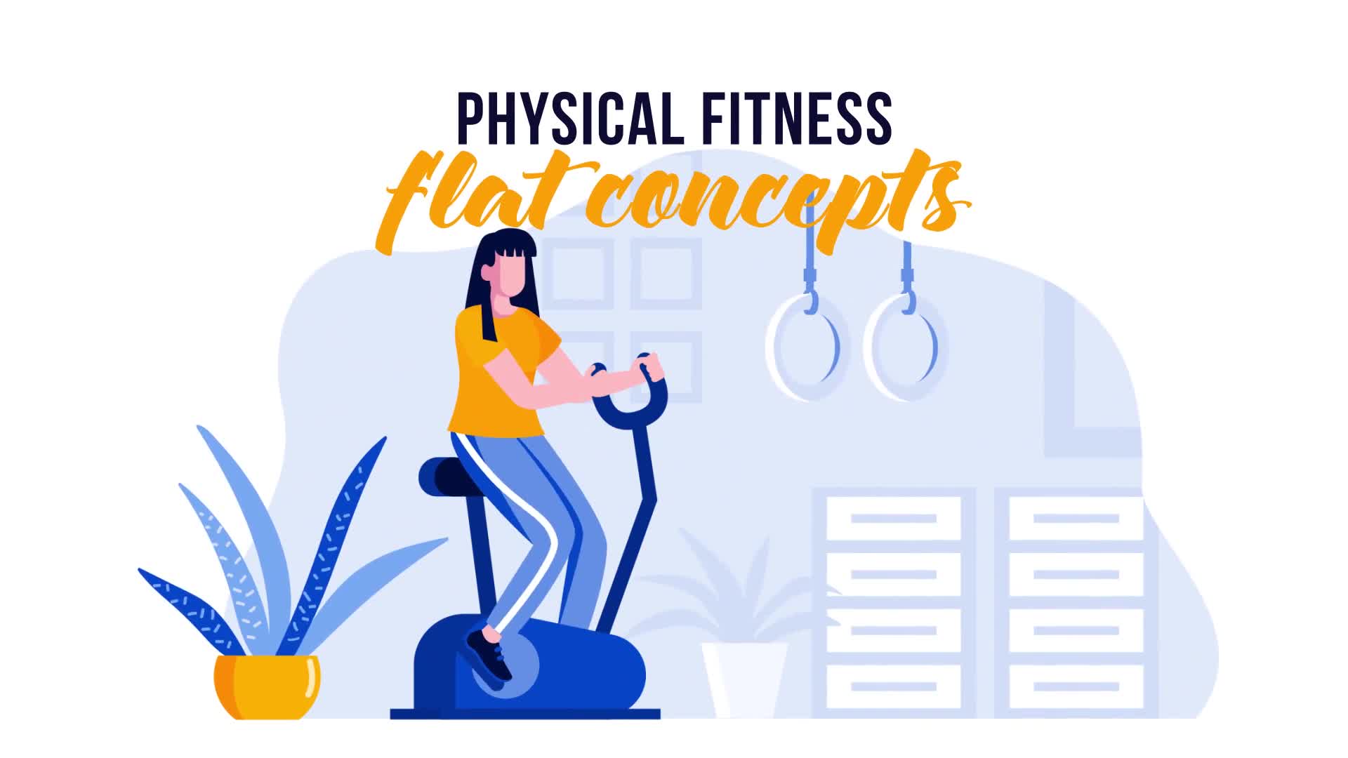 Physical Fitness Flat Concept Videohive 31778012 After Effects Image 1