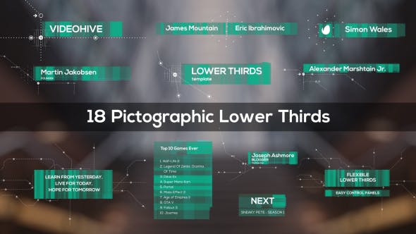 Pictographic Lower Thirds - 19560813 Download Videohive