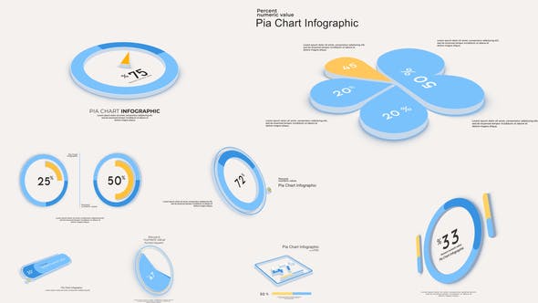 Pie Chart Infographics 3 - Videohive Download 39051081