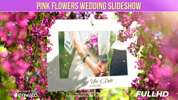 Pink Flowers Wedding Slideshow - Download Videohive 24535054