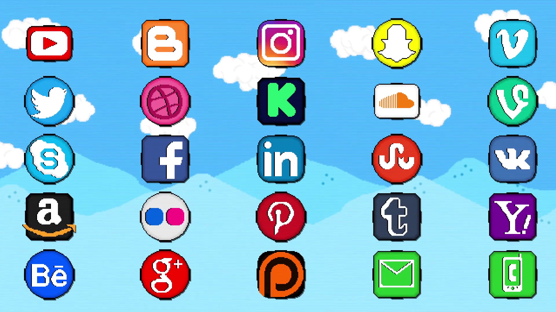 Pixel Social Icons And Lower Thirds Videohive 18984559 After Effects Image 3
