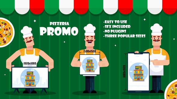 Pizza and Pizzeria Promo - Videohive Download 32508363