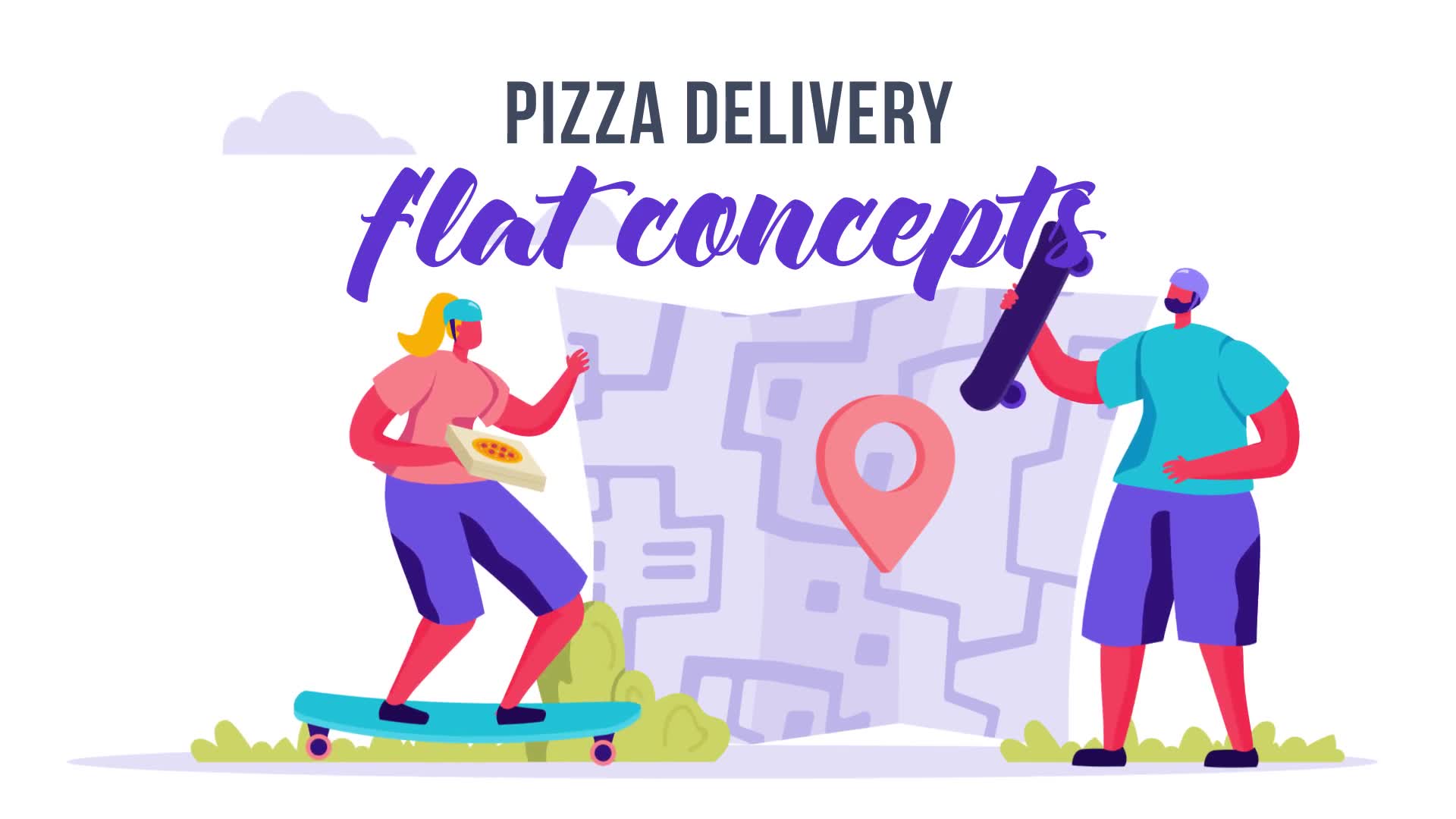 Pizza delivery Flat Concept Videohive 33212630 After Effects Image 2