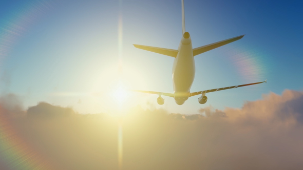 Plane Takes Off At Sunrise - Download Videohive 19452014