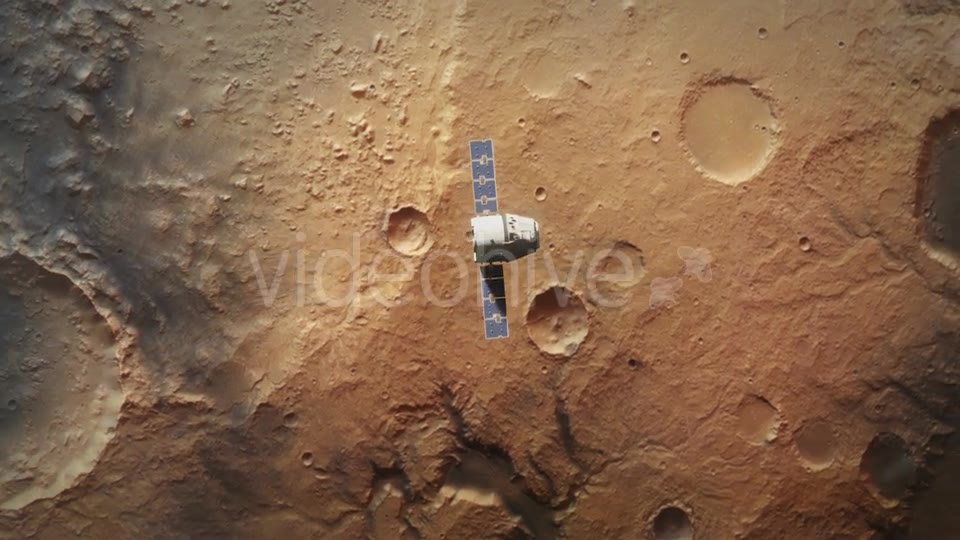 Planet Mars From Orbit with Spaceship - Download Videohive 21385425