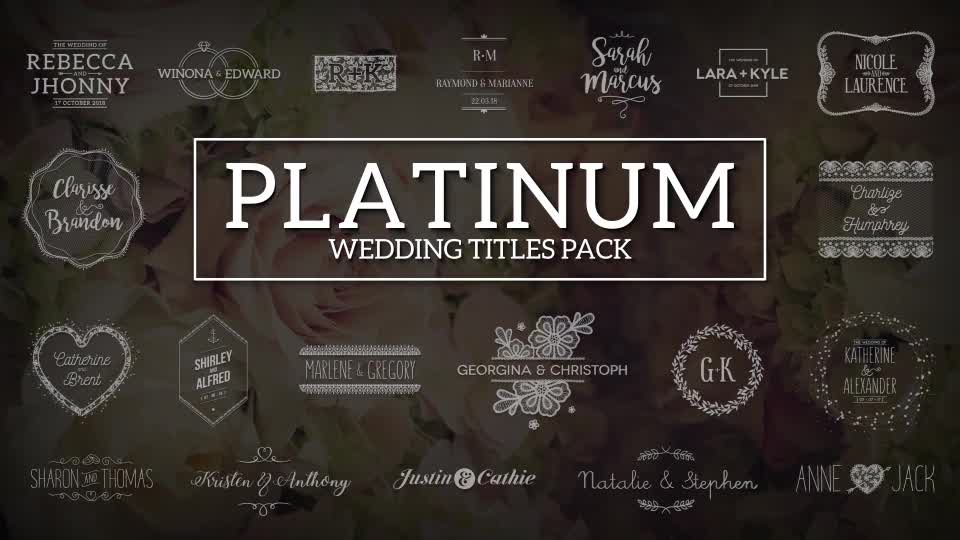 Platinum | Wedding Titles Pack - Download Videohive 17285978