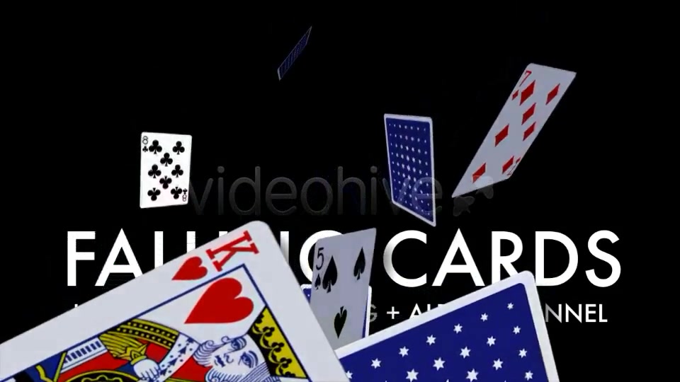 Playing Cards Falling Loop Videohive 4561609 Motion Graphics Image 4