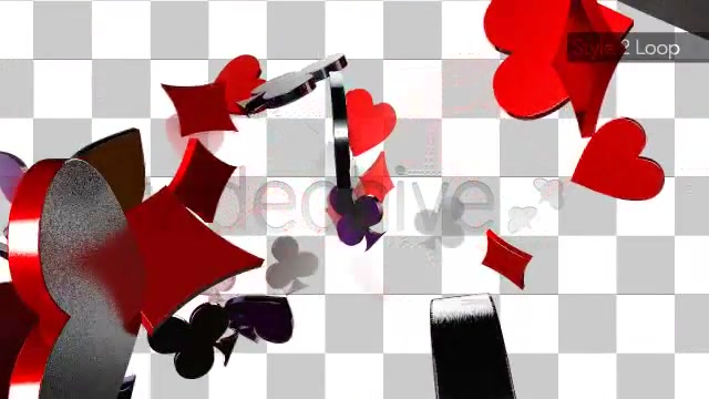 Playing Cards Suit Symbols Exploding Out To Screen Videohive 5194216 Motion Graphics Image 11