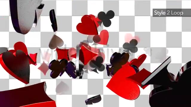 Playing Cards Suit Symbols Exploding Out To Screen Videohive 5194216 Motion Graphics Image 12