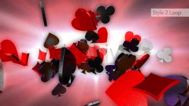Playing Cards Suit Symbols Exploding Out To Screen Videohive 5194216 Motion Graphics Image 7