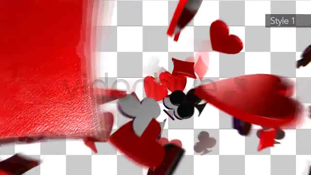 Playing Cards Suit Symbols Exploding Out To Screen Videohive 5194216 Motion Graphics Image 8