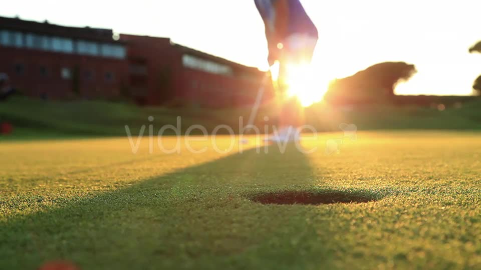 Playing Golf At Sunset  Videohive 12058635 Stock Footage Image 1