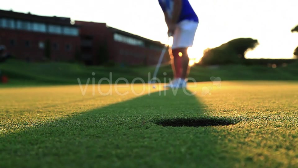 Playing Golf At Sunset  Videohive 12058635 Stock Footage Image 4