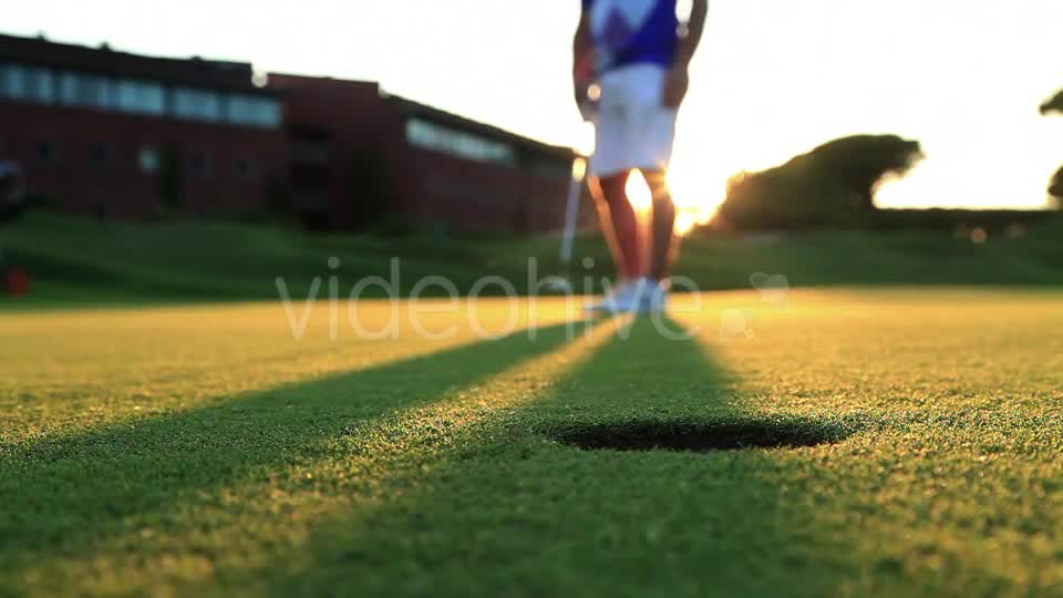 Playing Golf At Sunset  Videohive 12058635 Stock Footage Image 9