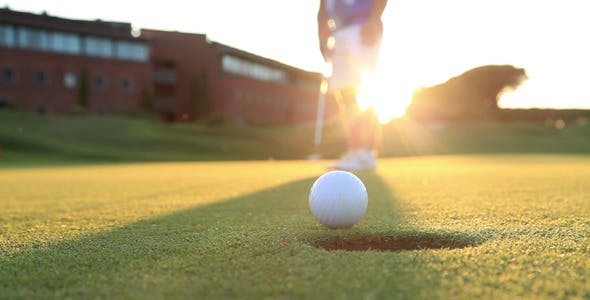 Playing Golf At Sunset  - Download Videohive 12058635