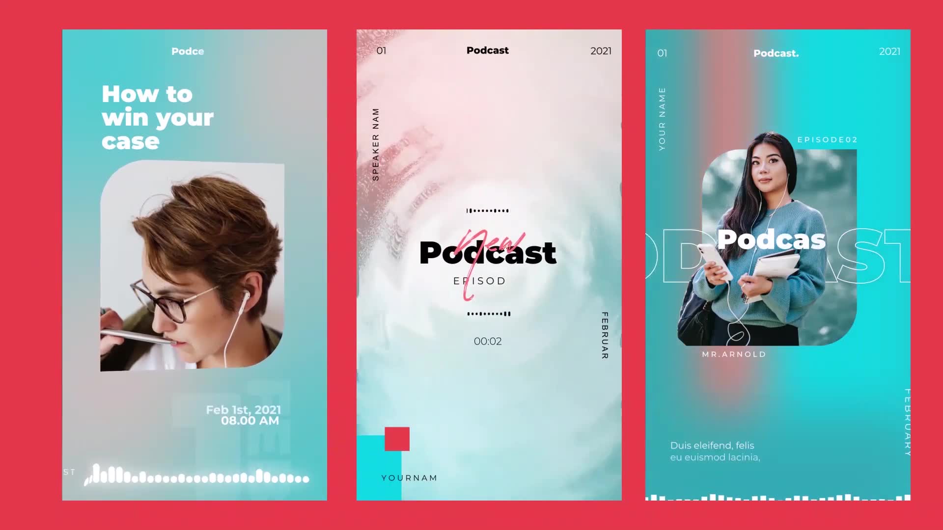 Podcast audiovisualizer insta stories Videohive 31029310 After Effects Image 11