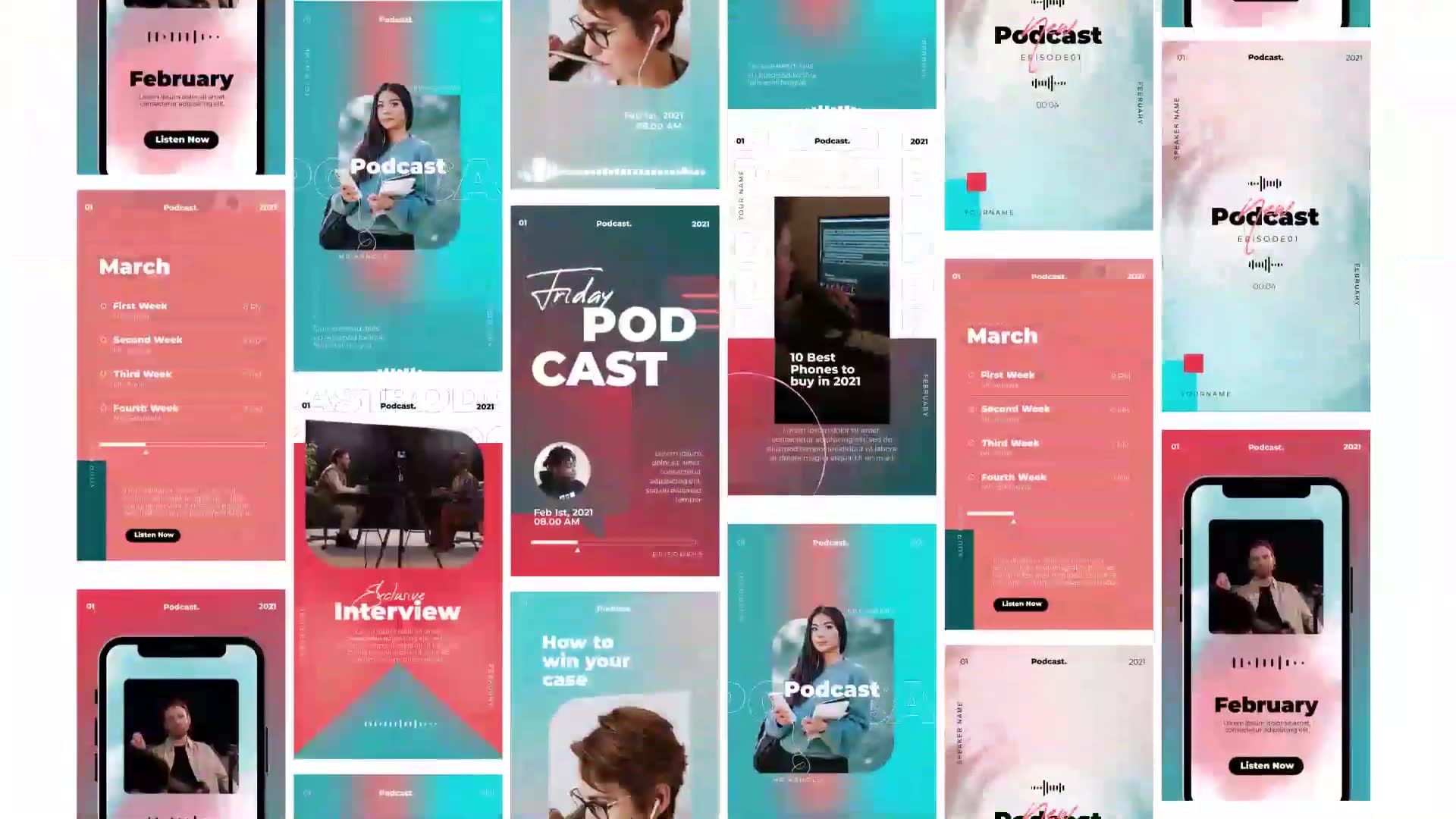 Podcast audiovisualizer insta stories Videohive 31029310 After Effects Image 2