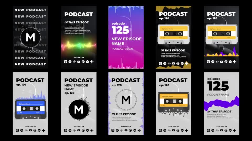 Podcast Stories Pack Videohive 33018433 After Effects Image 2