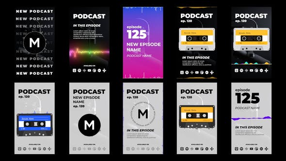 Podcast Stories Pack - Download 33018433 Videohive