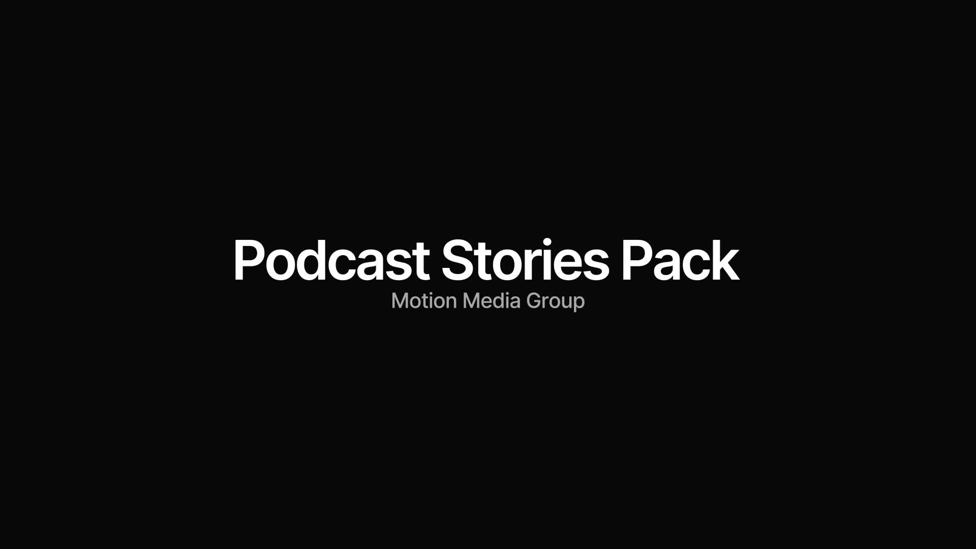 Podcast Stories Pack Videohive 32303523 After Effects Image 1