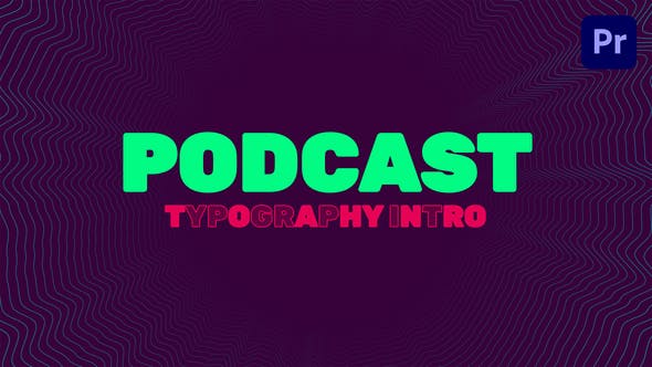 Podcast Typography Intro | Mogrt - Download 36828758 Videohive