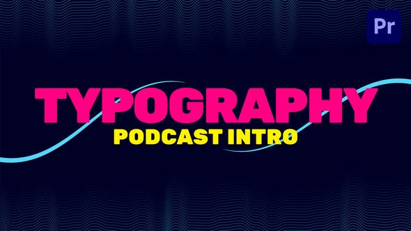 Podcast Typography Intro | Premiere Pro - 39364903 Videohive Download