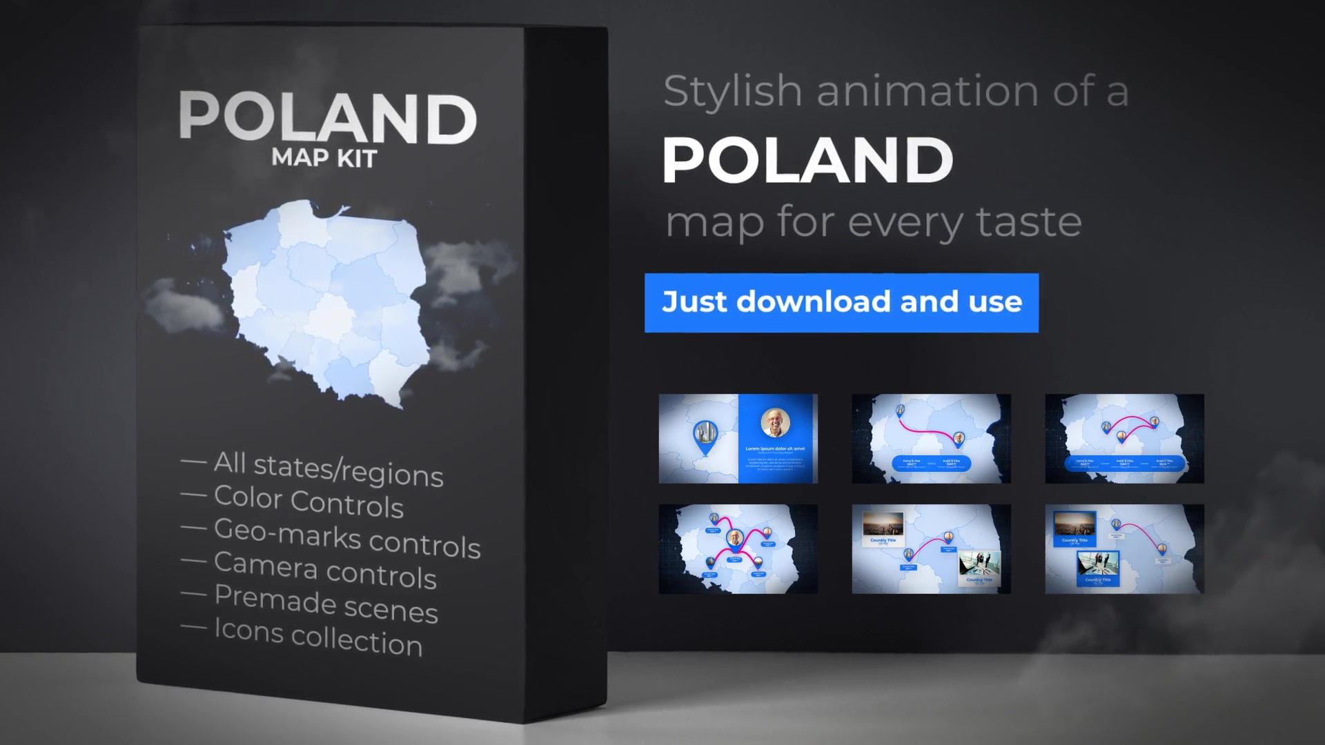 Poland Map Republic of Poland Map Kit Videohive 24164858 After Effects Image 11
