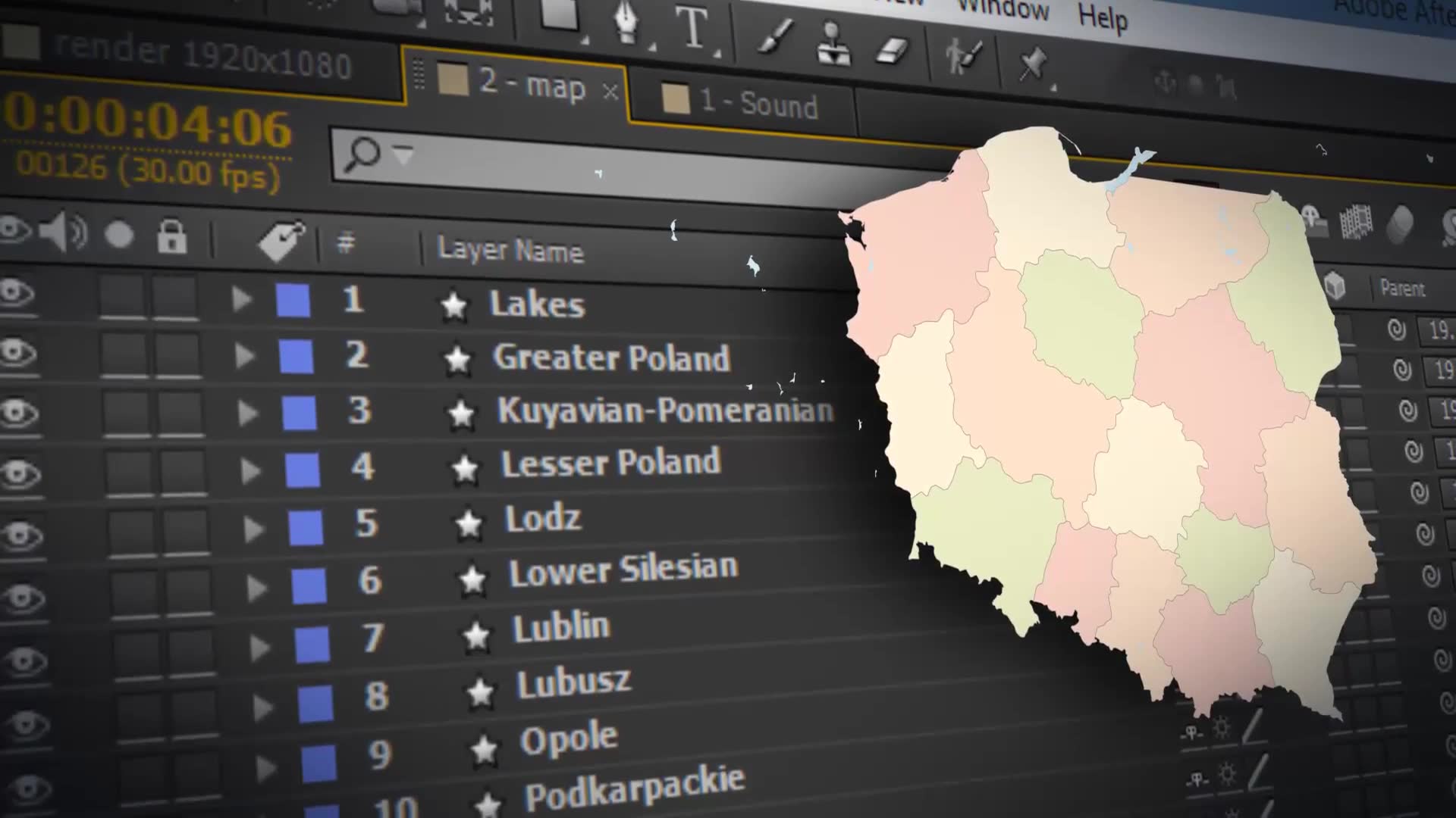 Poland Map Republic of Poland Map Kit Videohive 24164858 After Effects Image 2