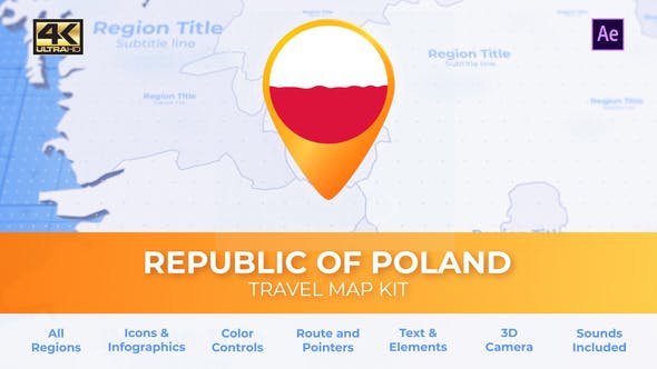 Poland Map Republic of Poland Travel Map - Download Videohive 29935955