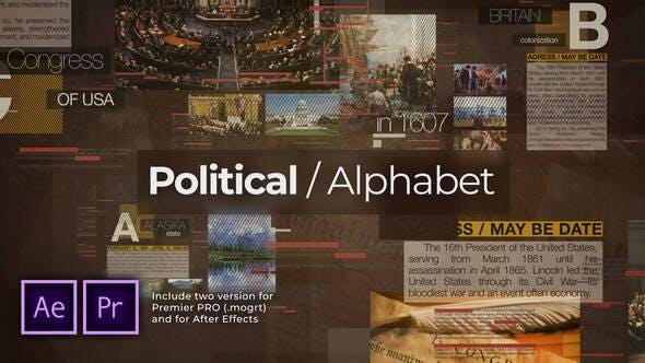 Political Alphabet. Historical Slideshow - Download 29169639 Videohive