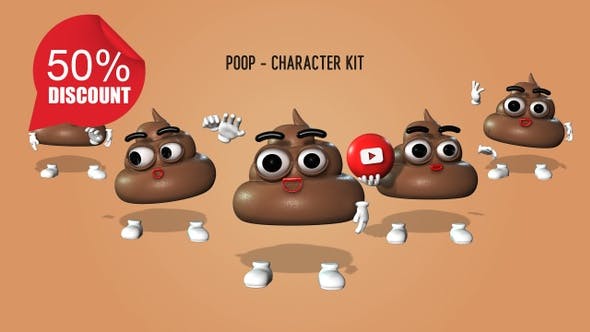 Poop Character Kit - Download 27302046 Videohive