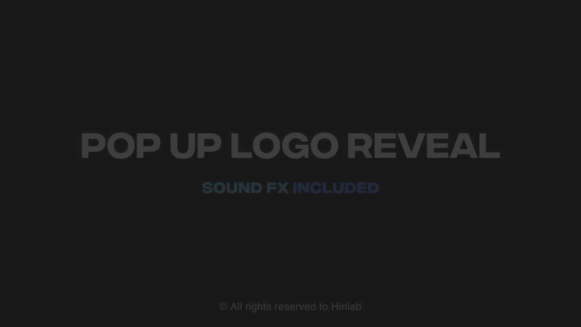 Pop Up Logo Reveal Videohive 31794485 After Effects Image 1
