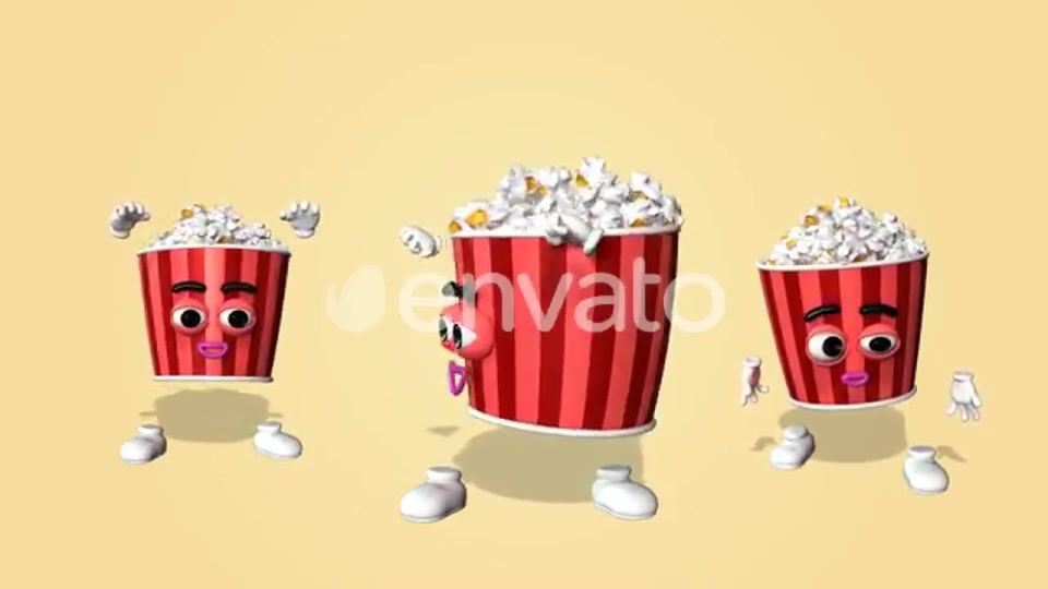 Popcorn Character Kit Videohive 27083189 Motion Graphics Image 5