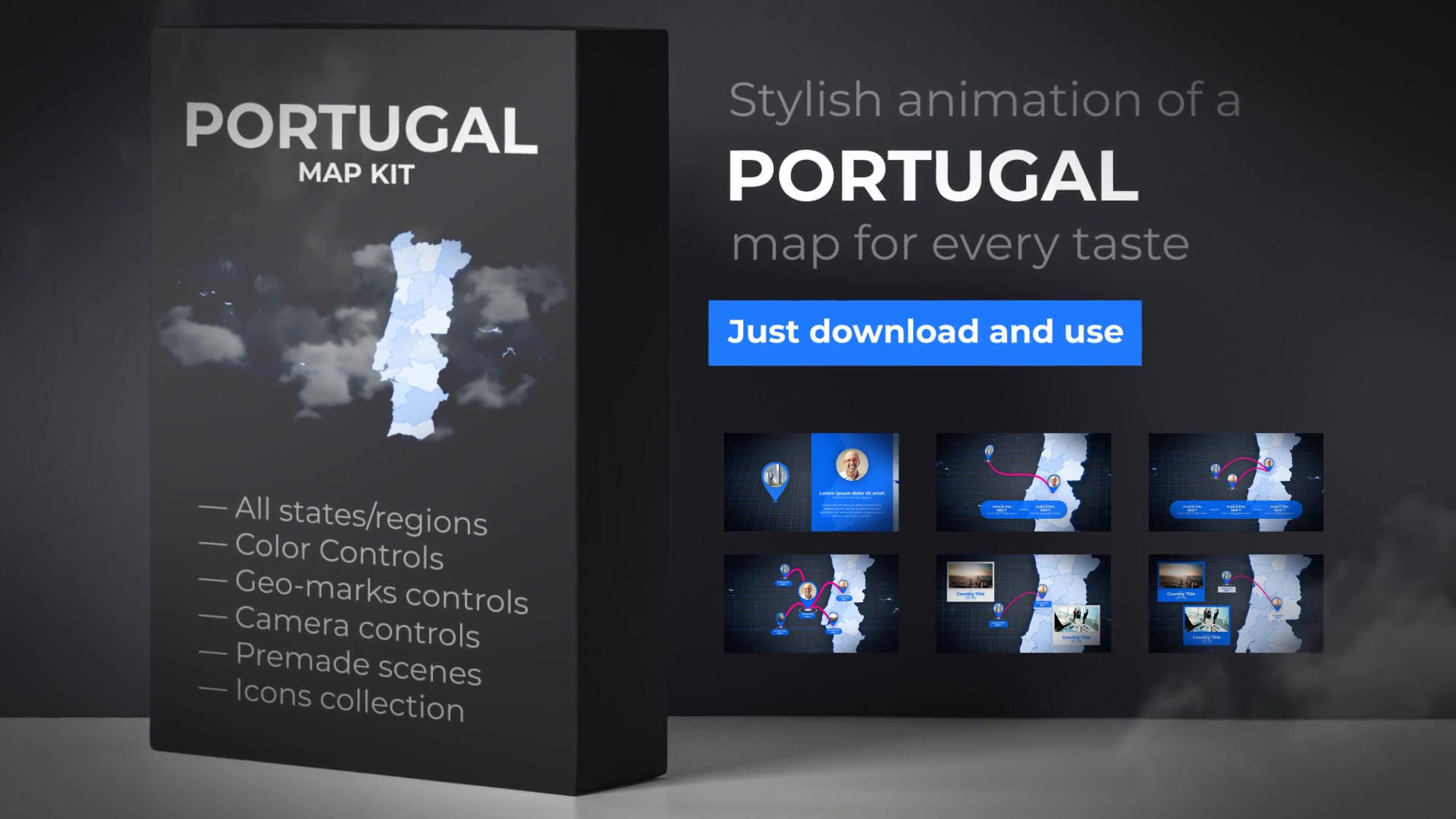 Portugal Map Portuguese Republic Map Kit Videohive 24259016 After Effects Image 11
