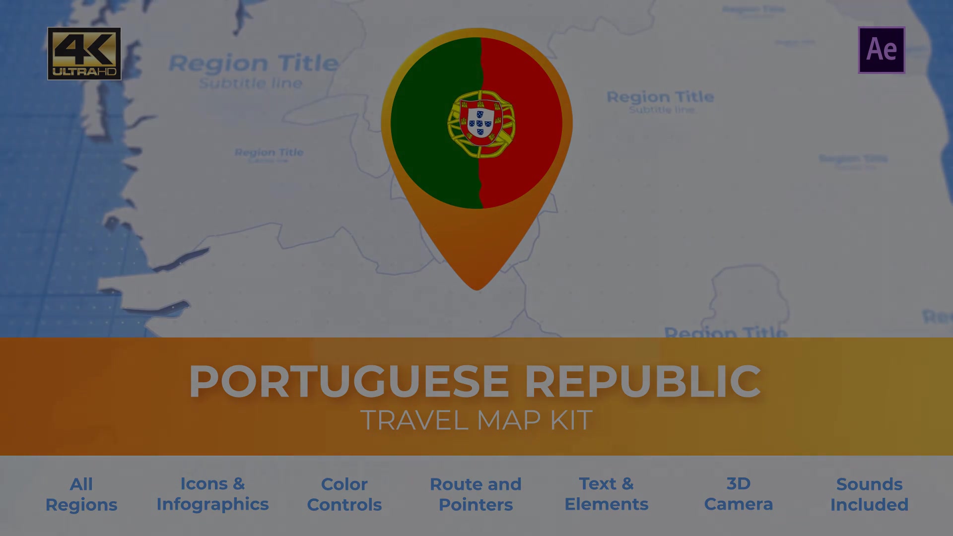 Portugal Map Portuguese Republic Travel Map Videohive 28341634 After Effects Image 13