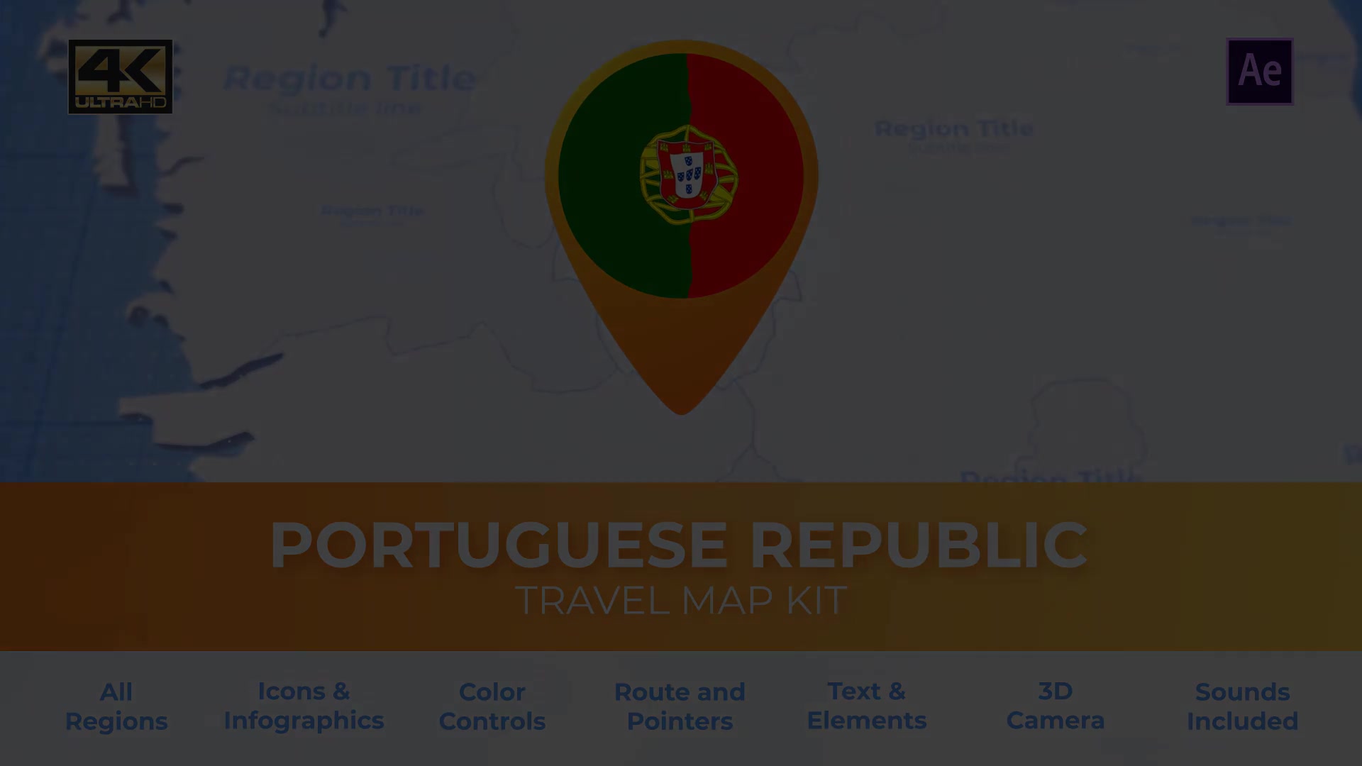 Portugal Map Portuguese Republic Travel Map Videohive 28341634 After Effects Image 6