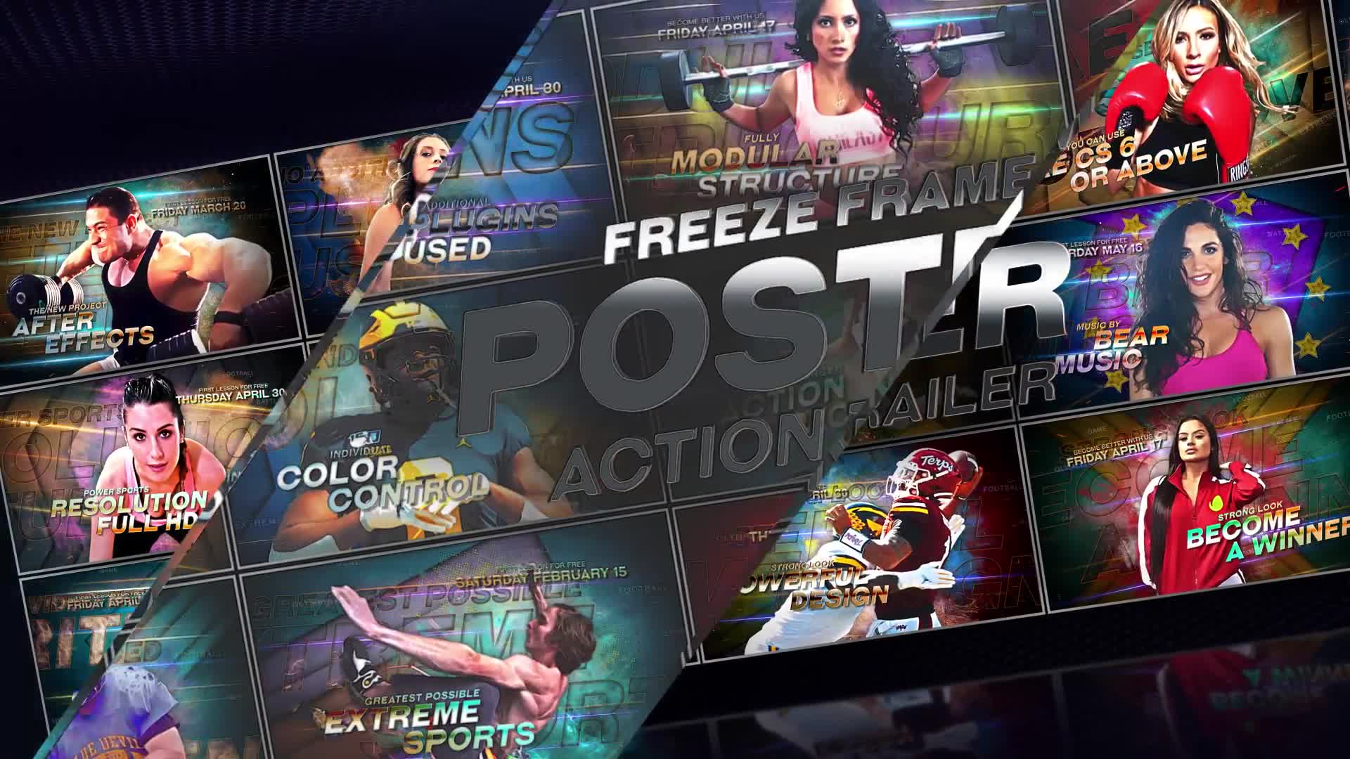 Poster style Freeze Frame Action Trailer Videohive 26562513 After Effects Image 1
