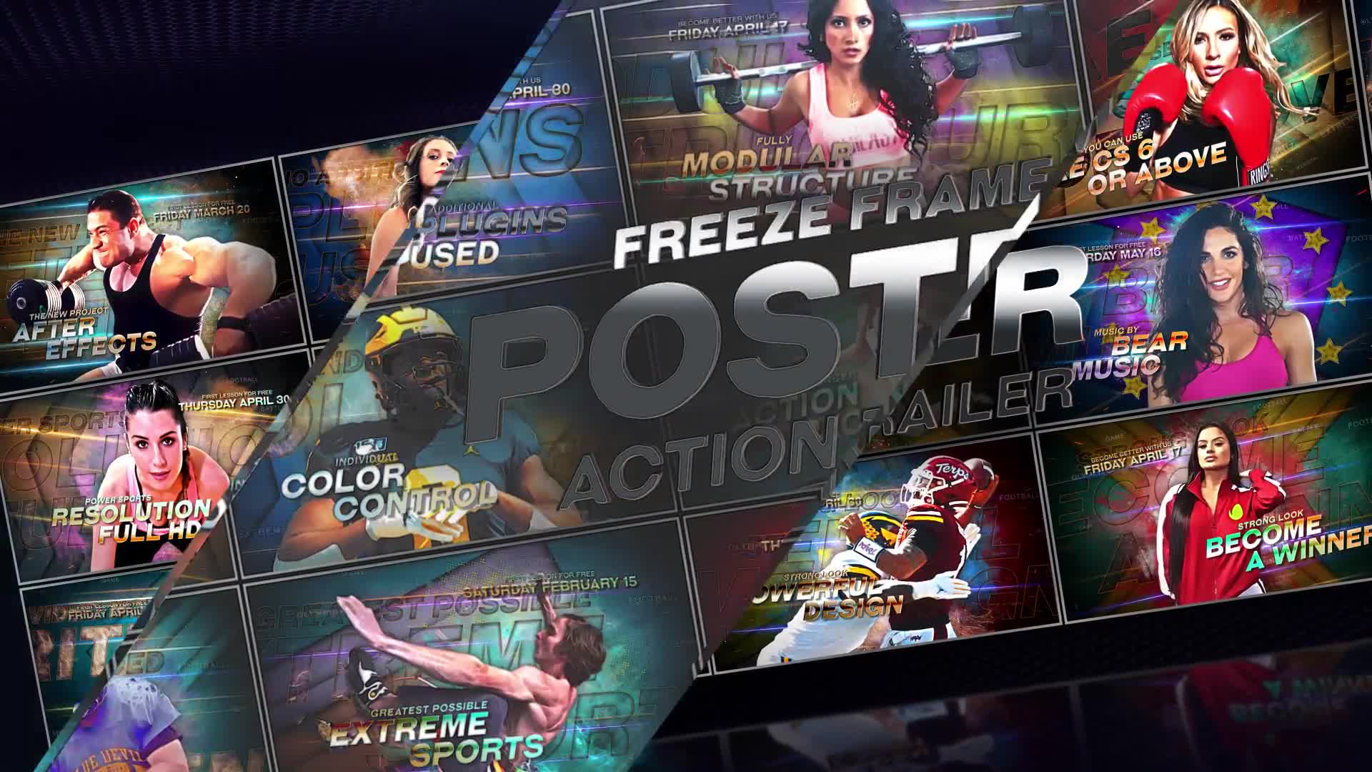 Poster style Freeze Frame Action Trailer Videohive 26562513 Download